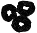 Aadya SET of 3 Extra Large (Jumbo Size : 16CM - 18CM) Velvet Hair Scrunchies Elastic Scrunchy Hair Bobbles Scrunchy (3 X BLACK) by Aadya