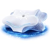 Cervical Neck Pillow for Neck Pain Relief, Butterfly Contour Orthopedic Pillow with Targeted Cervical Support for Proper Neck Alignment, Dual Height Memory Foam Pillow for Side and Back Sleepers