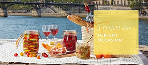 8 Le Parfait Super Jars - Wide Mouth French Glass Preserving Jars - Zero Waste Packaging (8, 250ml - 8oz - Half Pint)