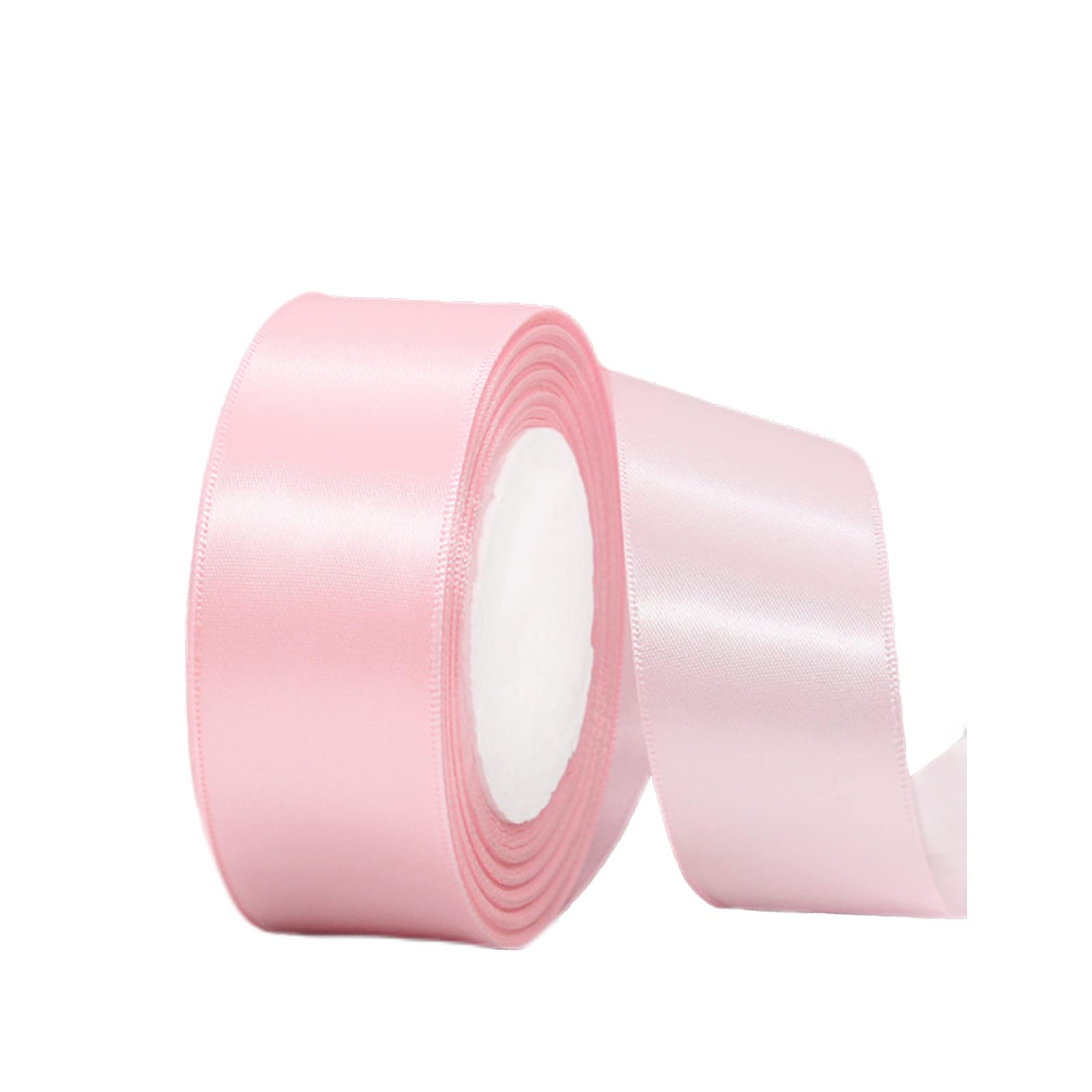 40mm Wide Pink Ribbon for Crafting, 1.5Inch Double Sided Pink Fabric Ribbon for Gift Wrapping, Wedding, Car, Sewing, Floral, Xmas