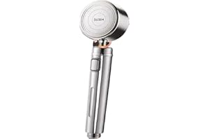 Stainless Steel Shower Head Adjustable Showerheads Water Saving One-Key Stop Bathroom Spray Nozzle