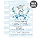 Boy Baby Shower Invitation - Elephant Baby Shower Invitation - Jungle Baby Shower Invite - Tropical Safari Animals Baby Shower - It's a Boy - 20 Fill-In Invitations - Envelopes Not Included
