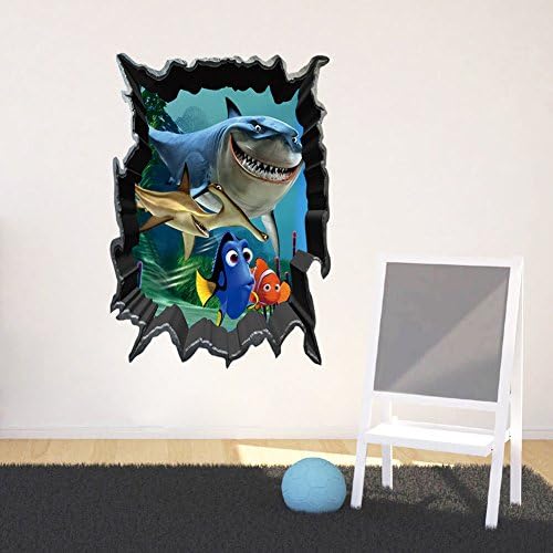 3D Window View Finding Nemo Kids Room Wall Sticker Wall Decals Nursery Mural 1pcs