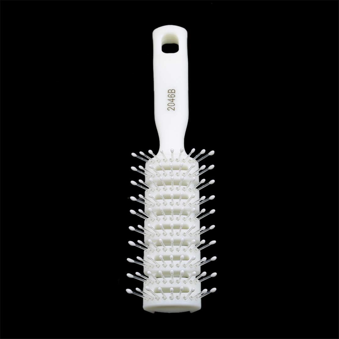 Kissherely 9 Row Vent Brush Anti Static Vent Hair Comb for Men Vented Brush for Blow Drying Hair Styling Tools (White)