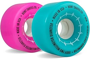 Bont Skates BPM Quad Roller Skate Outdoor Wheels - Suitable for Recreational Skating Asphalt Sidewalk Boardwalk Street - 62x35mm 78A, Made in USA (Gamma Blue - Set of 4 wheels)