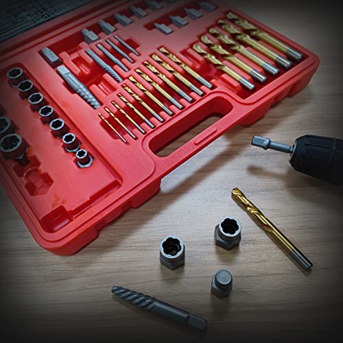 AKM 49Piece Bolt Extractor Screw Extractor Set, with Bolt Extractor