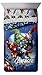 Marvel Avengers Classic Halo Twin/Full Comforter - Super Soft Kids Reversible Bedding features Iron Man, Hulk, Captain America, and Thor - Fade Resistant Polyester (Official Marvel Product)