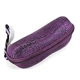 Viskey Zipper Peanut Eye Glasses Sunglasses Hard Case with 5 pcs Assorted Colors Cleaning Cloth