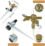 LATERN 360 Degree Impulse Garden Sprinkler with Metal Spike 1/2 inch Hose view 5