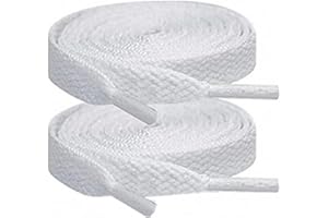 2 Pair Flat Shoe laces 5/16" Wide Shoelaces for Athletic Running Sneakers Shoes Boot Strings