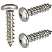 #8 x 1 Pan Head Sheet Metal Screws, Full Thread, Square Drive, Stainless Steel 18-8, Bright Finish, Self-Tapping, Quantity 100 Pieces by Fastenere