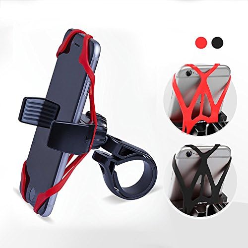 Bike Cell Phone Mount,Universal Phone Mount Holder for Bike/Motorcycle Handlebars, Adjustable,Universal for iPhone 7/7P/6/6P,Samsung Galaxy S7/S6/s6 edge,Other Smart phones,iPods,and MP3 player[BLACK]