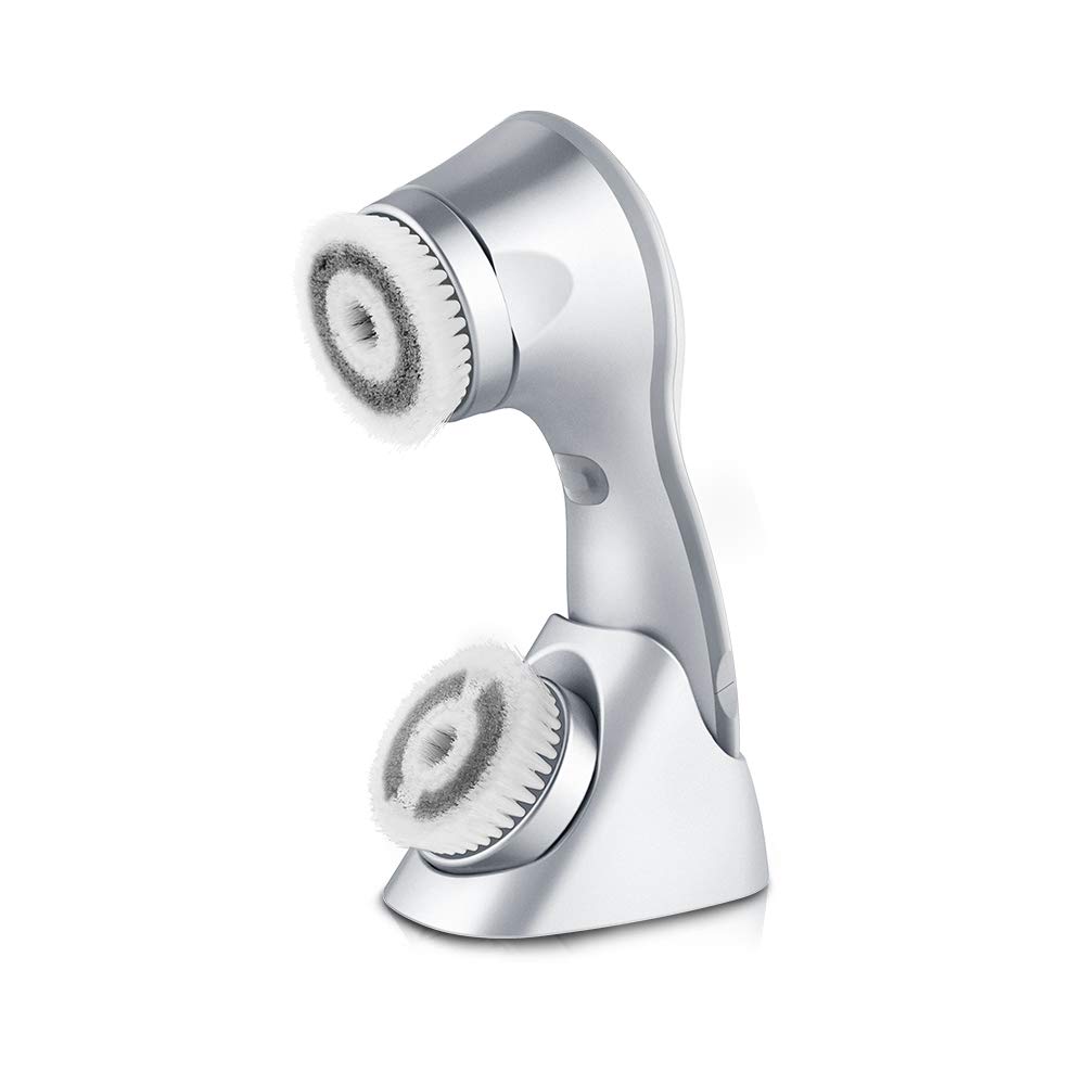 TOUCHBeauty Sonic & Rotary Facial Cleansing Brush Advanced Sonic Face Brush Complete Facial Exfoliating Brush Spa System for Gentle Cleansing and Deep Scrubbing (TB-1782)