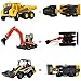 HapiSimi Vehicle Toys, Construction Site Play Set, Learning, Early Development, Educational Dump Truck, Excavator, Radladder for 3, 4, 5, 6 Year Olds Toddlers, Boys, Kids 3pcs