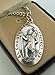 Silver Toned Base Saint Christopher Travel Transportation Medal, 1 3/8 Inch