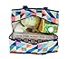PackIt Freezable Grocery Shopping Tote Bag with Zip Closure, Paradise Breeze
