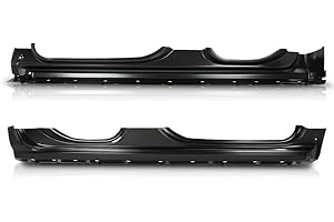 LQI Rocker Panel Left and Right Compatible with Chevy Silverado GMC Sierra Pickup Extended Cab 2014-2018, Not Fit Crew Cab, Black Pair Rocker Panel Cover Guards