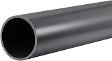 Sourcing Map PVC Rigid Tube 56.5mm ID 63mm OD 0.35m Dark Grey High Impact