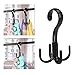 TINKSKY Belt Hanger Scarf Tie Rack Holder Hook for Closet Organizer 360 Degree Rotating (Black(A))