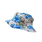 NYfashion101 Fashionable Unisex Satin Lined Printed Pattern Cotton Bucket Hat (Blue Floral Medium)