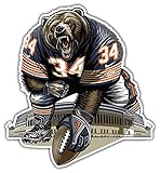 Sport Chicago Bears NFL Mascot Car Bumper Sticker Decal 5'' X 5''