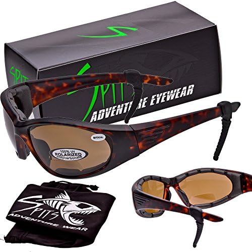 SPITS Rider Series "2" Bronze Polarized 2.50 BIFOCAL Sunglasses - With EVA Foam Padding