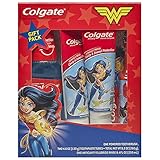 Colgate Kids Toothbrush Toothpaste Mouthwash Gift Set, Wonder Woman