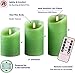 VENTA Flickering Flameless Candles with Remote Control - Led Candles Battery Operated - Battery Operated Candle for Decoration Table, Timer & Dimmer Features, Set - 3Pcs (4
