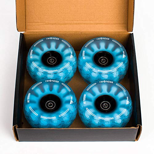 IWONDER Cloud Wheel Electric Skateboard Wheels All Terrain Off Road 120mm 78A Translucent Urethane Patented Damping Foam Core Longboard Wheels