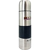 Mr Coffee Javelin 16 oz Thermal Bottle-Silicone Sleeve, 1, Brushed Stainless Steel
