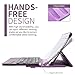 iPad Mini Keyboard Case, Boriyuan Detachable Wireless Bluetooth Keyboard PU Leather Cover with 360 Degree Rotating Stand and Screen Protector + Stylus for Apple iPad Mini 1/Mini 2/Mini 3, Purple