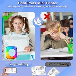 Sticker Printer Print Pod with 6 Rolls Sticker