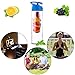 DIY Fruit Infuser Water Bottle 25 oz Detox Flip-Top Leak Proof Sport Bottle BPA-Free Tritan with Recipe Book Birthday Gifts for Women and Men - Sports, Camping (Blue)