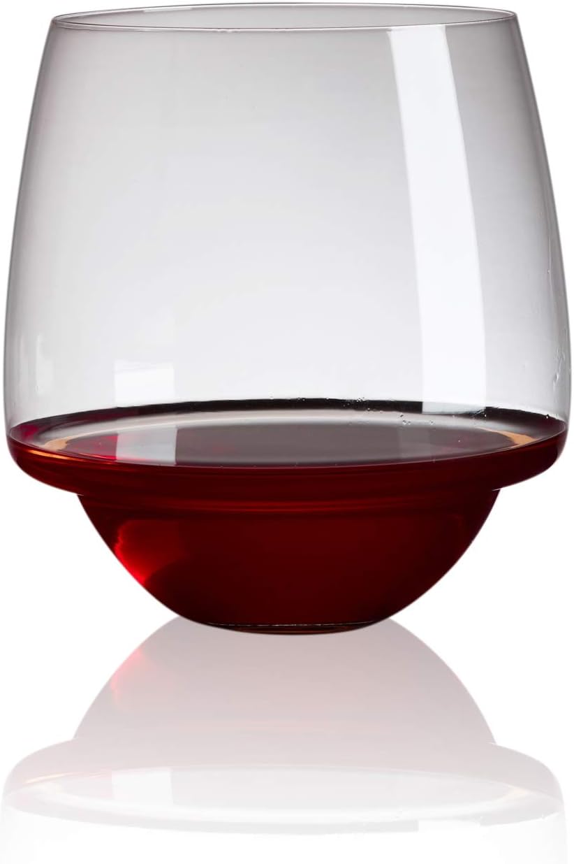 Spill Proof Wine Glasses Unique And Elegant Non Spill Wine Glasses Set Of 6 Cool Wine Glasses Amazon Co Uk Kitchen Home