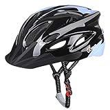 JBM Adult Cycling Bike Helmet Specialized for Men Women Safety Protection CPSC Certified (18 Colors) Black/Red/Blue/Pink/Silver Adjustable Lightweight Helmet (Black (New), Adult)