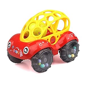 Rattle & Roll Car，3 – 12 Months Baby Toys 5 inch boy and Girl Infant Toys Vehicles
