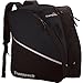 TRANSPACK Unisex Adults Edge Junior Water-Resistant Tough Durable Lightweight 43L Ski/Snowboard Boot Helmet Goggles & Gear Backpack Bag, Black