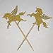 Giuffi 24 CT Golden Unicorn Cupcake Toppers