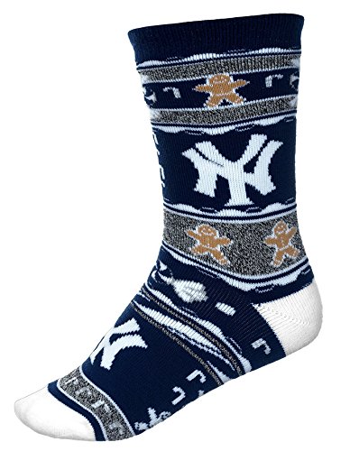 For Bare Feet New York Yankees Ugly Christmas Xmas Holiday Sports Socks