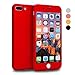 iPhone 7 Plus Case, CANSHN 360 Full Body Protection Hard Slim Case Coated Non Slip Matte Surface with Tempered Glass Screen Protector for Apple iPhone 7 Plus Only (5.5-inch) - Red