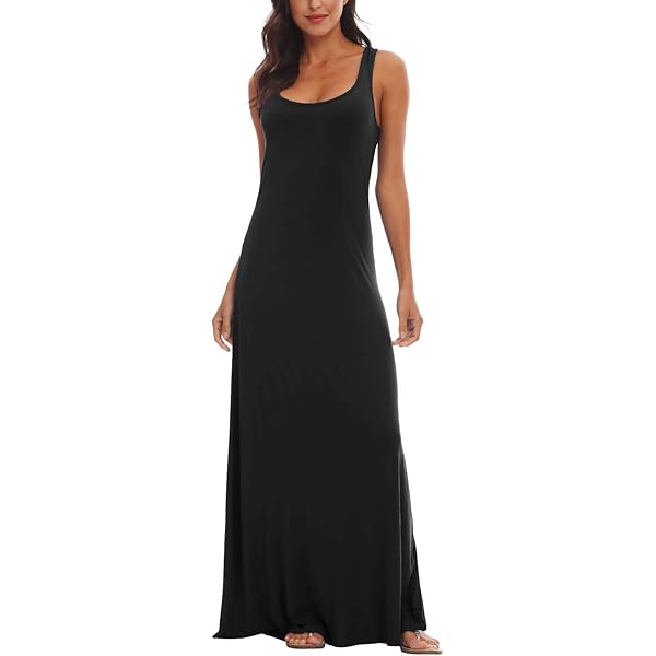 EXCHIC Women's Sexy Tank Top Maxi Long Dress Casual