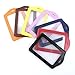 ISKYBOB Set of 14 Vertical Colorful Faux Leather Business ID Badge Card Holder,Not Included Neck Strap