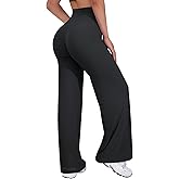 VOYJOY Straight Leggings Bottoms Wide Leg Pants for Women 29"/ 31.5"/33"/35" High Waist Stretch Casual Sweatpants