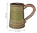 Handmade Ceramic Beer Mug Clay Cup with Handle 25oz Multicolor Earthenware Tea Coffee Lead Free Pottery Handcrafted Green Semin Mug