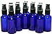 12, Cobalt Blue, 1 oz Glass Bottles, with Black Fine Mist Sprayers primary