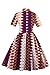 Womens African Dress Dashiki Print Midi Fit and Flare Short Sleeve Formal A Line Swing Dresses