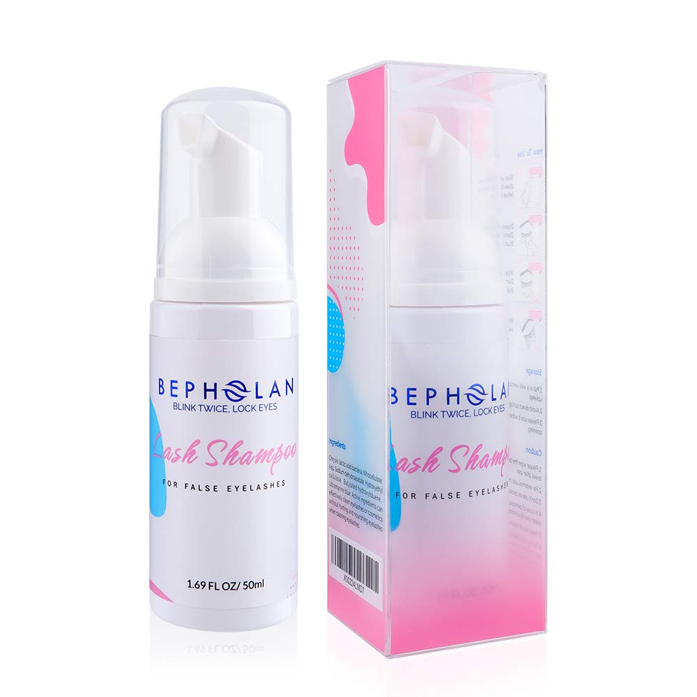 BEPHOLAN Foaming Cleanser for False Eyelashes 50ml Remove |Eye Makeup Gentle Formula for Sensitive people|Paraben & Sulfate Free|Safe Makeup & Mascara Remover |Professional & Self Use
