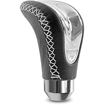 K⭐︎momo MOMO 5 Speed Manual or Automatic Shift Knob Leather Silver