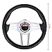 10L0L Universal Design Golf Cart Steering Wheel Fit for Yamaha Club Car DS & Precedent Tempo, EZGO RXV & TXT, Ergonomic Design Carbon Fiber Steering Wheel