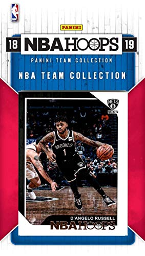 Brooklyn Nets 2018 2019 Hoops Basketball Factory Sealed 9 Card NBA Licensed Team Set with D'Angelo Russell, Chris Levert, Rookie Card of Dzanan Musa Plus